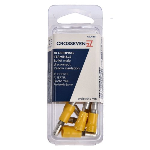 Crosseven Isolierte Rundstecker,Gelb,4-6 mm² Gelb
