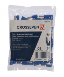 Crosseven Isolierte Rundstecker,Blau,1,5-2,5 mm² Blau