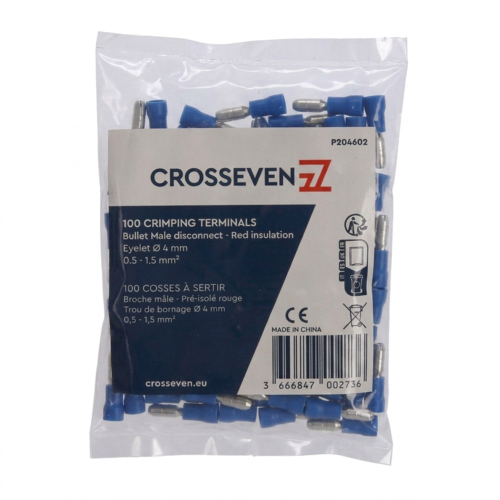 Crosseven Isolierte Rundstecker,Blau,1,5-2,5 mm² Blau