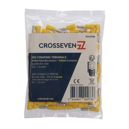 Crosseven Isolierte Rundstecker,Gelb, 4-6 mm² Gelb