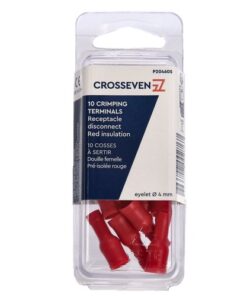 Crosseven Isolierte Rundstecker,Rot,0,5-1,5 mm² Rot