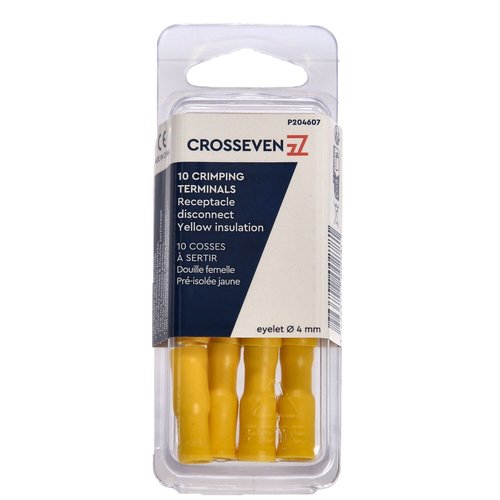 Crosseven Isolierte Rundstecker,Gelb,4-6 mm² Gelb