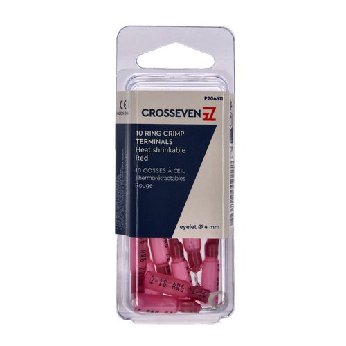 Crosseven Isolierter Ringkabelschuh, Rot ø4 mm Rot ø4 mm - Produktbild 1 - Artikel P204611