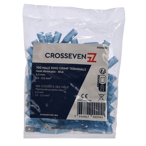 Crosseven Isolierte Flachstecker,Blau,1,5-2,5 mm² Blau