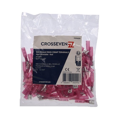 Crosseven Vollisolierte Flachsteckerhülse,Rot Rot - Produktbild 1 - Artikel P204628
