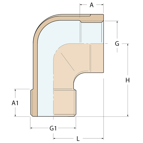 Guidi 90° Winkelstück MF - G 1/8'' Guidi 90° Winkelstück MF - G 1/8'' - Produktbild 2 - Artikel 0092I.500001