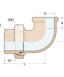 Guidi 90° Verschraubung FF - G 2'' Guidi 90° Verschraubung FF - G 2'' - Produktbild 2 - Artikel 0096.100009