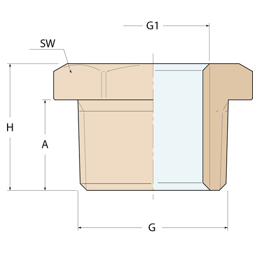 Guidi Reduzierhülse MF - G 1'' auf 3/8'' Guidi Reduzierhülse MF - G 1'' auf 3/8'' - Produktbild 2 - Artikel 0241B.200213