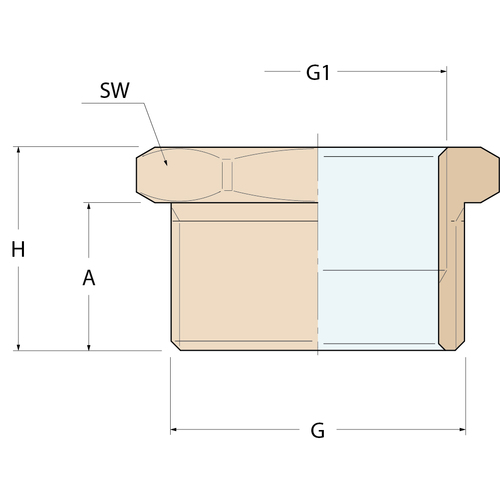 Guidi Reduzierhülse MF - G 1'' auf 3/4'' Guidi Reduzierhülse MF - G 1'' auf 3/4'' - Produktbild 2 - Artikel 0241I.500211