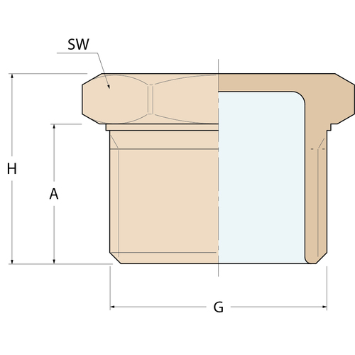 Guidi Gewindekappe M - G 1/4'' Guidi Gewindekappe M - G 1/4'' - Produktbild 2 - Artikel 0290I.500002