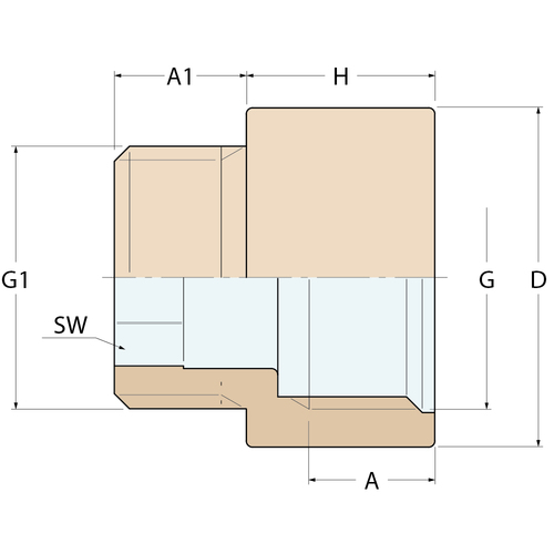 Guidi Erweiterung MF - G 1/2'' H 30 Guidi Erweiterung MF - G 1/2'' H 30 - Produktbild 2 - Artikel 0550C.110718