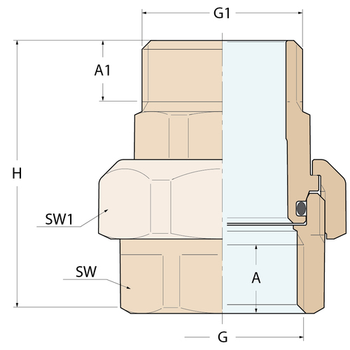 Guidi Geradedüse-MF konisch - G 1/2'' Guidi Geradedüse-MF konisch - G 1/2'' - Produktbild 2 - Artikel 0700.100004