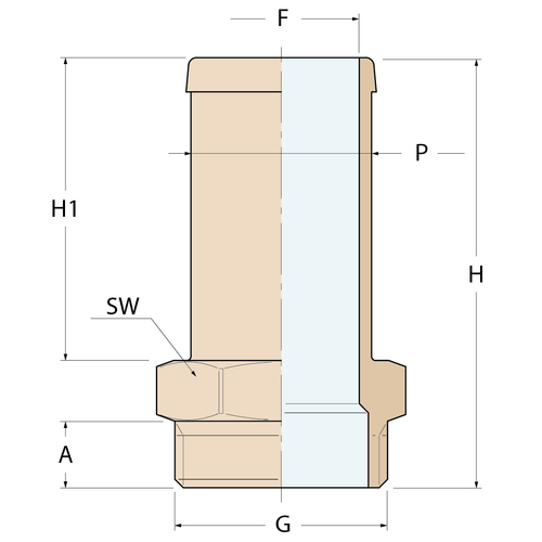 Guidi Schlauchverbinder „Export“ M - G 1/4'' P 8 Guidi Schlauchverbinder „Export“ M - G 1/4'' P 8 - Produktbild 2 - Artikel 1020.100106