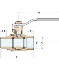 Guidi Kugelhahn MF - G 1''1/4 Guidi Kugelhahn MF - G 1''1/4 - Produktbild 2 - Artikel 1576.120007