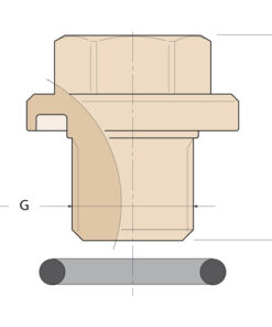 Guidi Abflussstecker, Bronze - 1' + Dichtung Bronze - 1' + Dichtung - Produktbild 1 - Artikel KIT1281T005