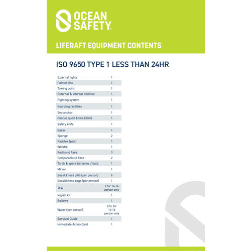 Ocean Safety Rettungsinsel Ocean 8V ISO9650 Ocean Safety Rettungsinsel Ocean 8V ISO9650 - Produktbild 3 - Artikel RAF0120