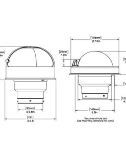 Ritchie Globemaster, Flush w/Hood Flush w/Hood - Produktbild 1 - Artikel FD-500-B/P/X