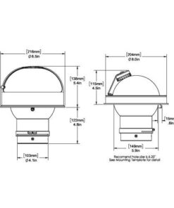 Ritchie Globemaster, Flush w/Hood Flush w/Hood - Produktbild 1 - Artikel FD-600-B/P/X