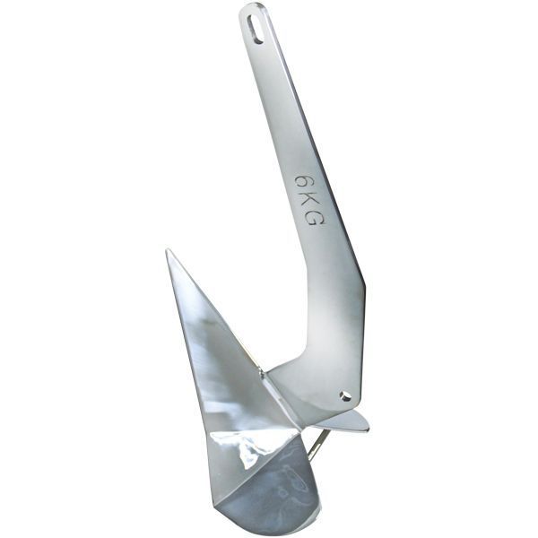 Deltaanker 6 kg rostfreier Stahl für Boote L=5-8m