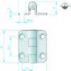 1052835 roca scharnier rostfreier stahl doppelt abgewinkelt 13 13x37x20mm 2