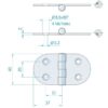 Roca Scharnier rostfreier Stahl 37+37x40mm verdeckt Roca Scharnier rostfreier Stahl 37+37x40mm verdeckt
