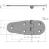 Scharnier Edelstahl 107 x 40mm Scharnier Edelstahl 107 x 40mm