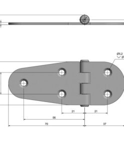 Scharnier Edelstahl 107 x 40mm Scharnier Edelstahl 107 x 40mm