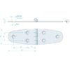 Roca Scharnier rostfreier Stahl 70+70x40mm verdeckt Roca Scharnier rostfreier Stahl 70+70x40mm verdeckt