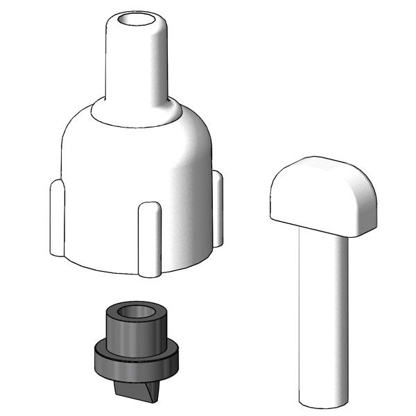Trudesign Rohrbogen mit Entlüftung weiss Trudesign Rohrbogen mit Entlüftung weiss