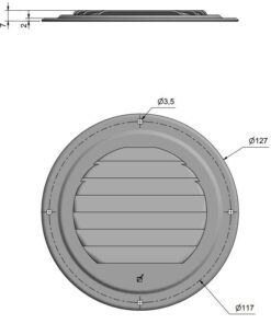 Roca Lüfterblech rostfreier Stahl D=125mm Roca Lüfterblech rostfreier Stahl D=125mm