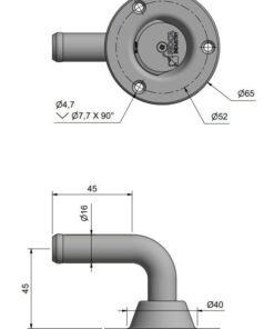 Roca Tankentlüfter für Schlauch ID=16mm 90° schwarz anodisiert Roca Tankentlüfter für Schlauch ID=16mm 90° schwarz anodisiert