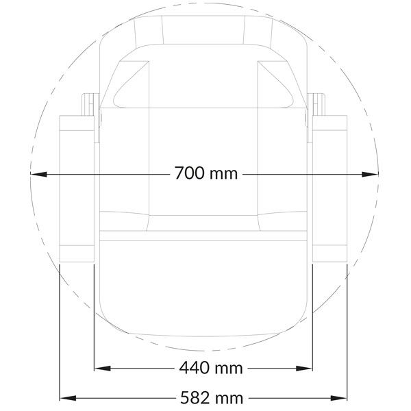 ESM Steuerstuhl ROYAL mit klappbarer Rücken- und Armlehne weiss – Bild 4