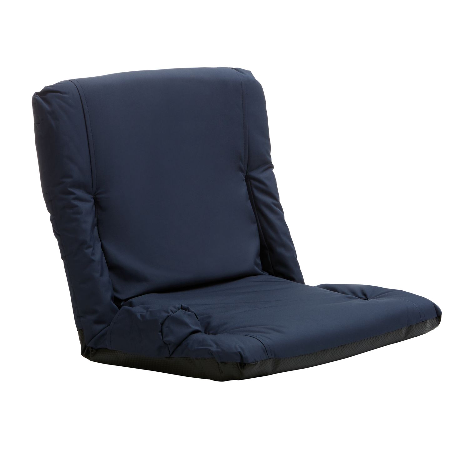 1852 Komfort-Sitzkissen mit Armlehnen Rückenlehne 6-fach verstellbar B=52cm L=82cm D=7cm blau – Bild 2