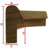 Roca 90° Teakecke aussen Radius=50 Roca 90° Teakecke aussen Radius=50