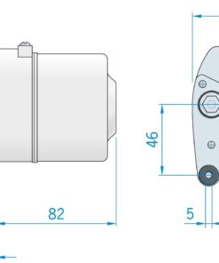 Roca Scheibenwischermotor W5 12V Achse L=25-58,5mm Roca Scheibenwischermotor W5 12V Achse L=25-58,5mm – Bild 2