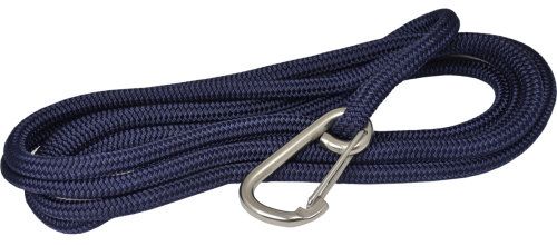 1852 Festmacher doppelt geflochten mit Karabinerhaken D=14mm L=6m blau