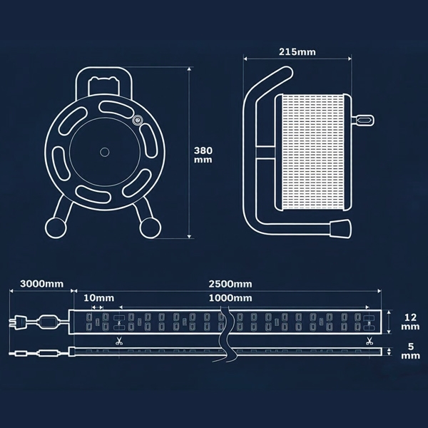 1852 LED-Arbeitsleuchte L=25m mit Trommel 1852 LED-Arbeitsleuchte L=25m mit Trommel – Bild 4