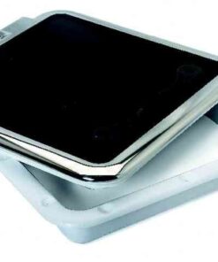 Rutgerson Decksluke quadratisch Classic L=456mm B=456mm H=27mm Griffe Kunststoff Innenrahmen Kunststoff Off White