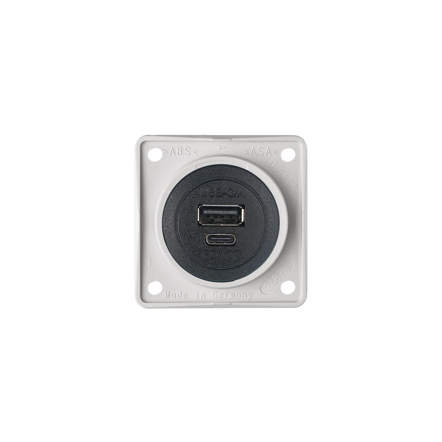 USB C/A Doppel-Ladesteckdose (PD/QC) — schwarz USB C/A Doppel-Ladesteckdose (PD/QC) — schwarz
