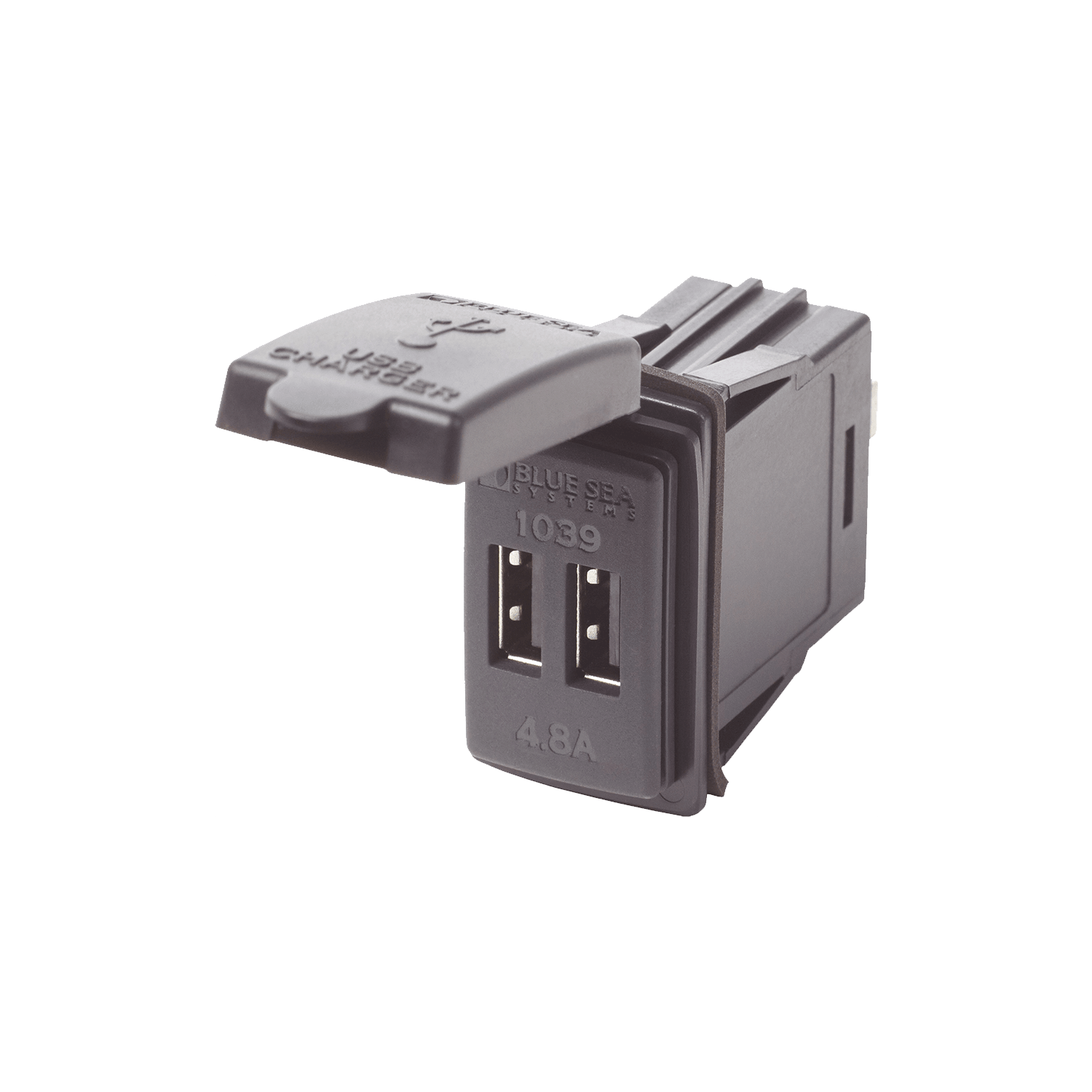 USB Doppel-Ladesteckdose mit Gummikappe USB Doppel-Ladesteckdose mit Gummikappe