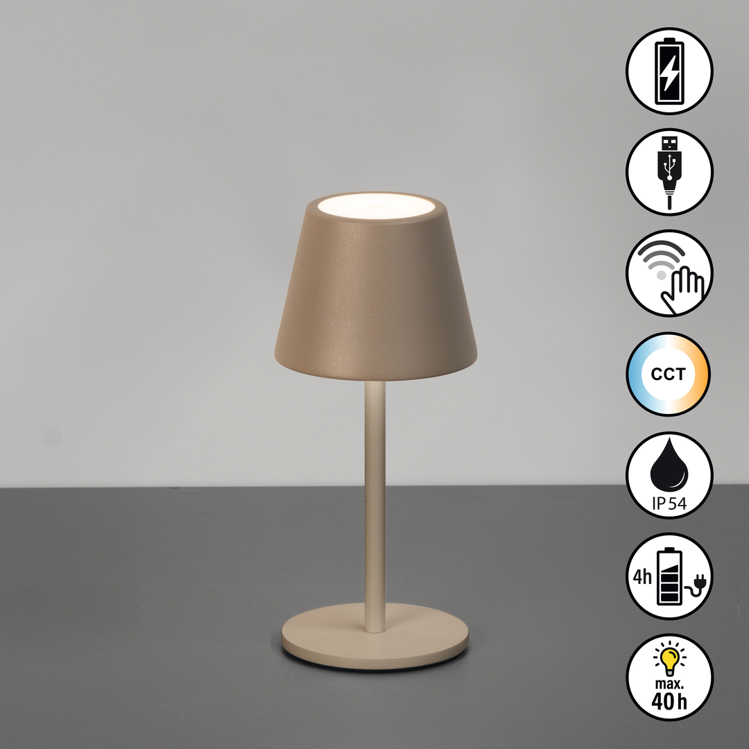 Lampe SALERNO grau-braun (N) Lampe SALERNO grau-braun (N)