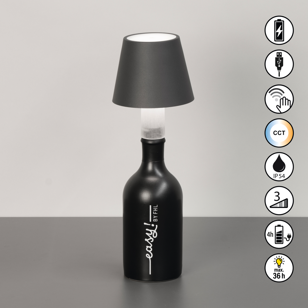 Flaschenlampe FIOCCO grau CCT (N) Flaschenlampe FIOCCO grau CCT (N)