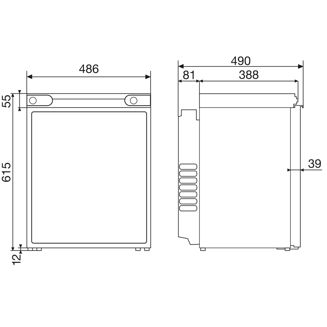 Absorber-Kühlschrank RF60 30mbar (A) Absorber-Kühlschrank RF60 30mbar (A)