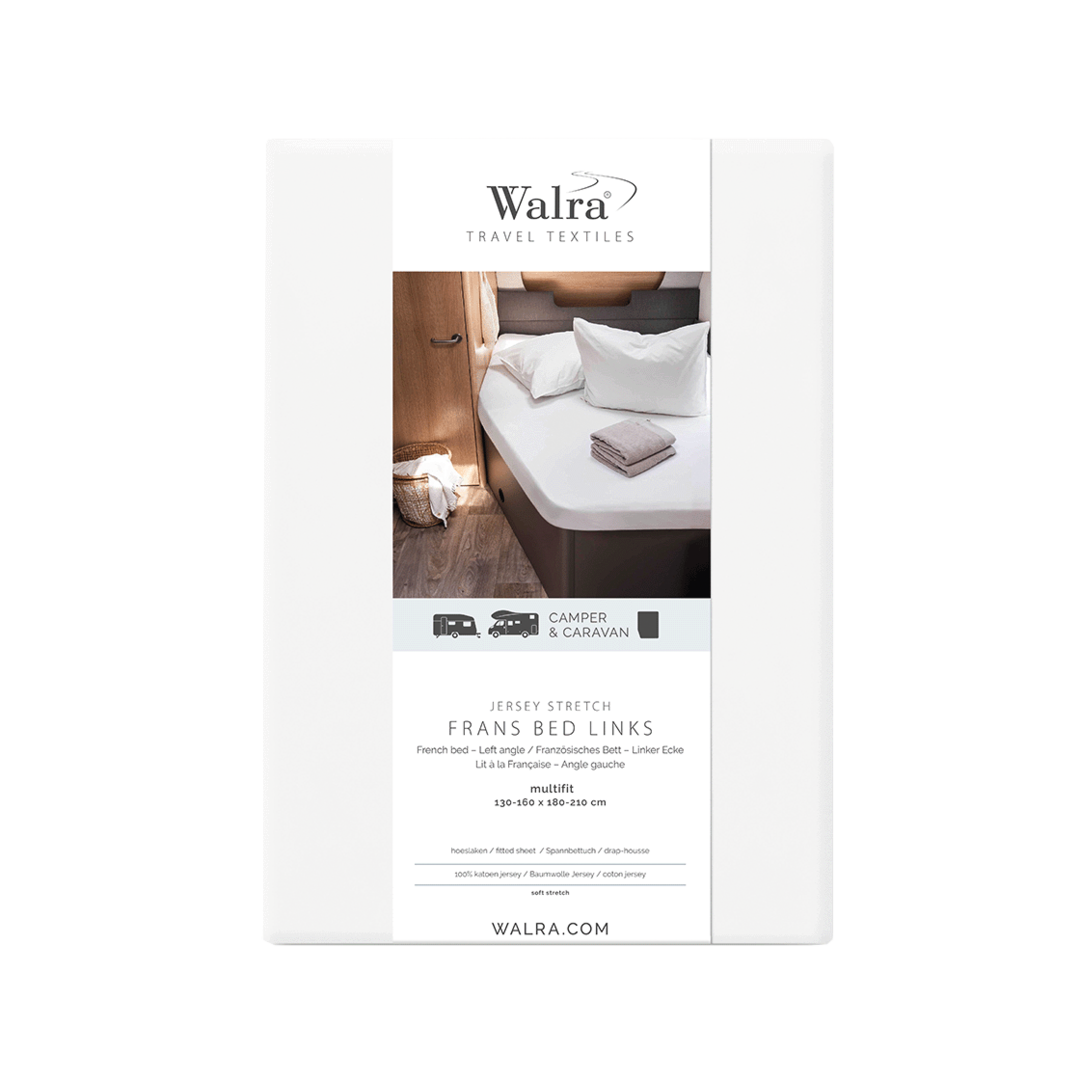 Walra Jersey-Spannbettlaken links weiß (N) Walra Jersey-Spannbettlaken links weiß (N)