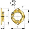 Vetus Montageflansch für Stevenrohr, Ø 35mm VETUS mounting flange for bronze stern tube, 35mm