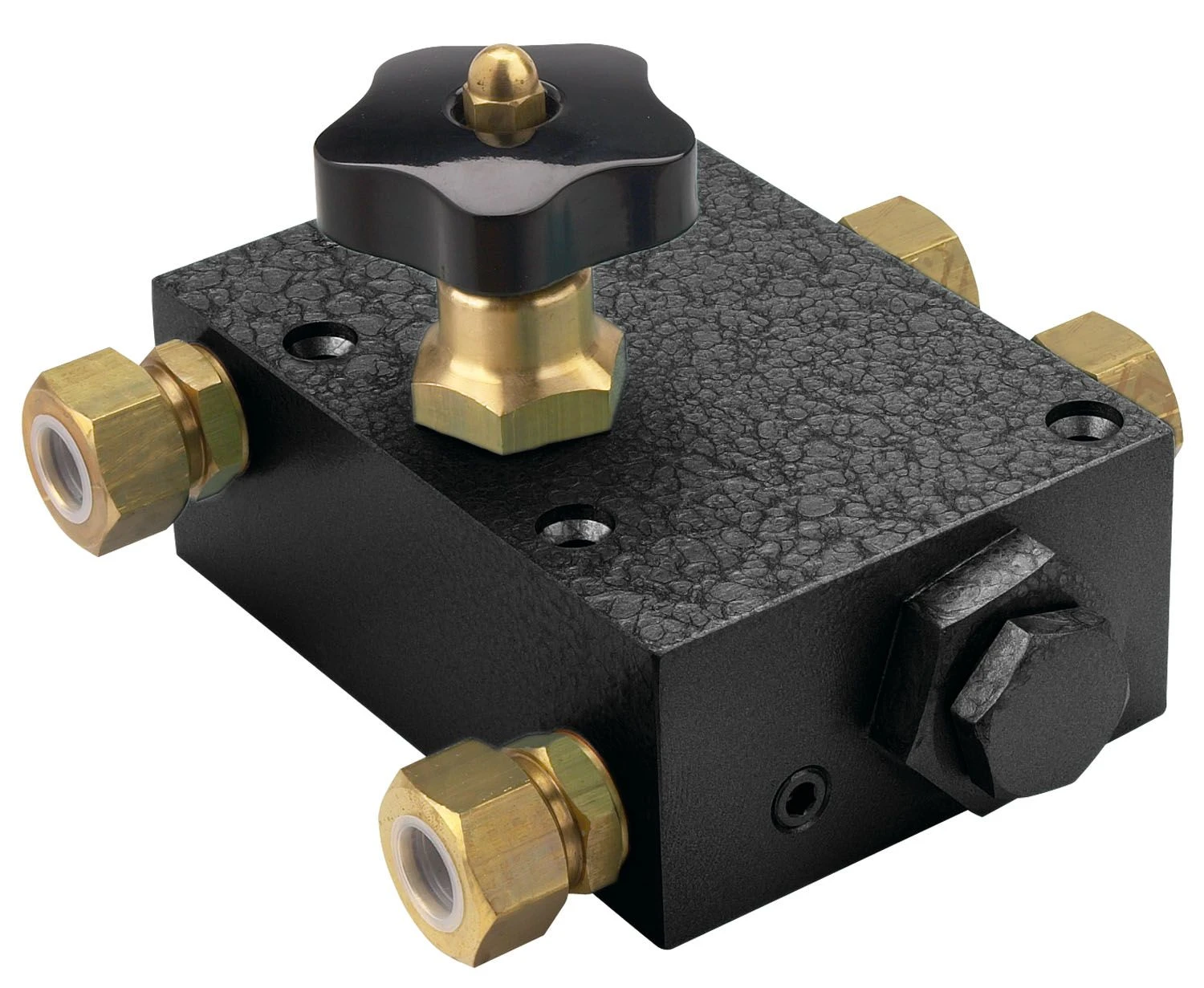 Vetus Einzelsperrblock G1/2 mit Hahn + Nippel Single non-return valve (G1/2) with by-pass valve