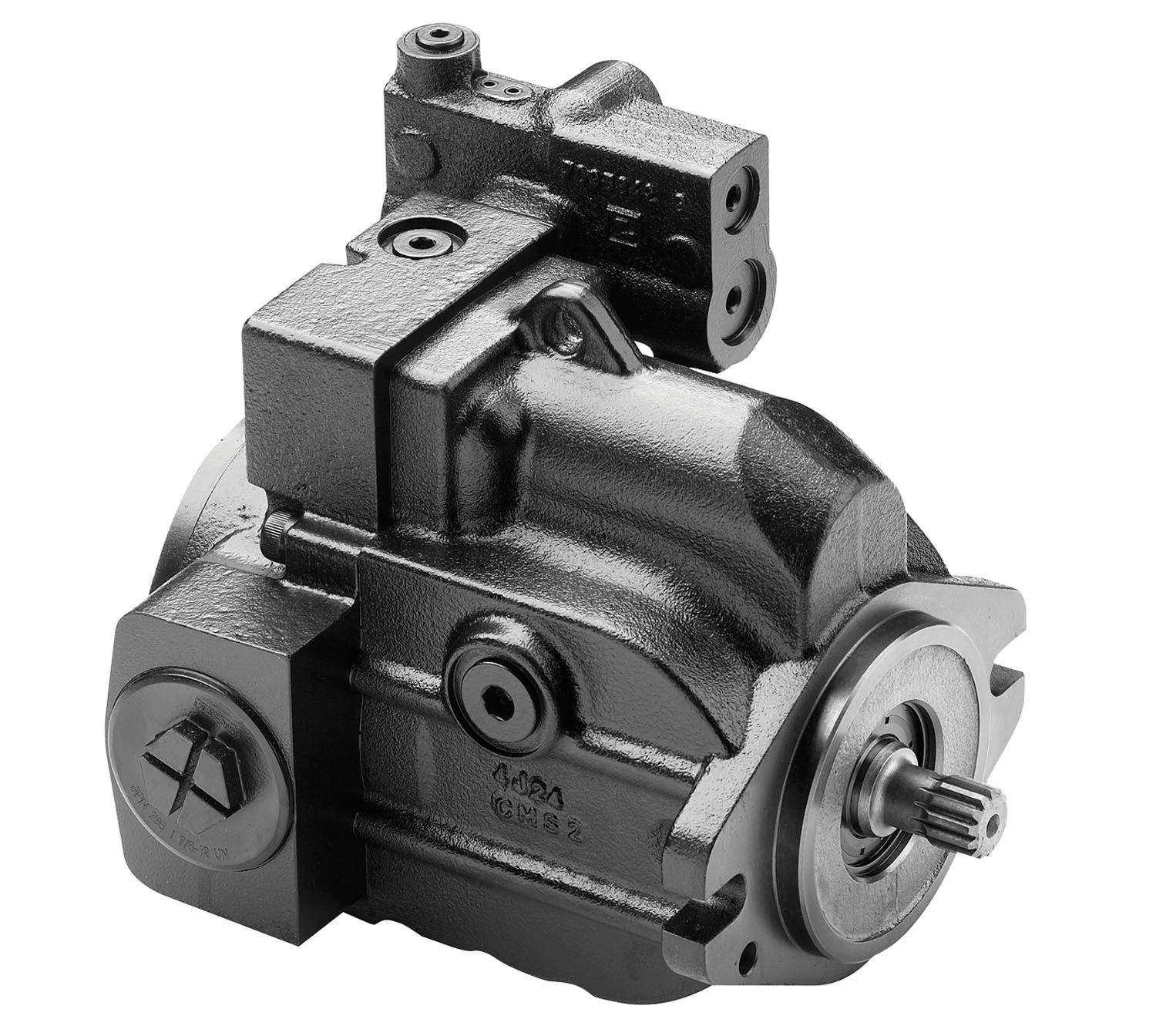 Vetus Hydraulik-Plungerpumpe, 45cc, linksdrehend Variably adjustable piston pump, 45cm³, side connection