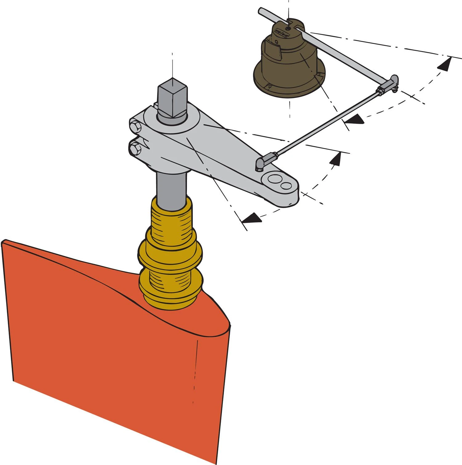 Vetus Ruderstandsgeber für RPI1800/1810 VETUS rudder position sensor type RPI1718