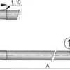 Vetus Niro-Welle mit Hutmutter L=2000mm,Ø35mm VETUS propeller shaft, duplex stainless steel, 35 mm, length 2000 mm