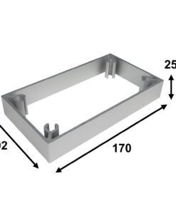 Lagun Distanzstück L=170mm B=92mm T=25mm für Lagun Halteplatte Aluminium mattschwarz eloxiert Lagun Distanzstück L=170mm B=92mm T=25mm für Lagun Halteplatte Aluminium mattschwarz eloxiert